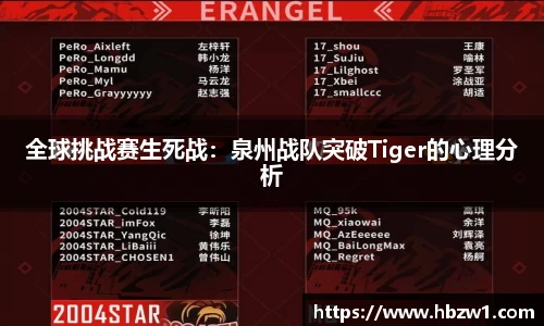 全球挑战赛生死战：泉州战队突破Tiger的心理分析